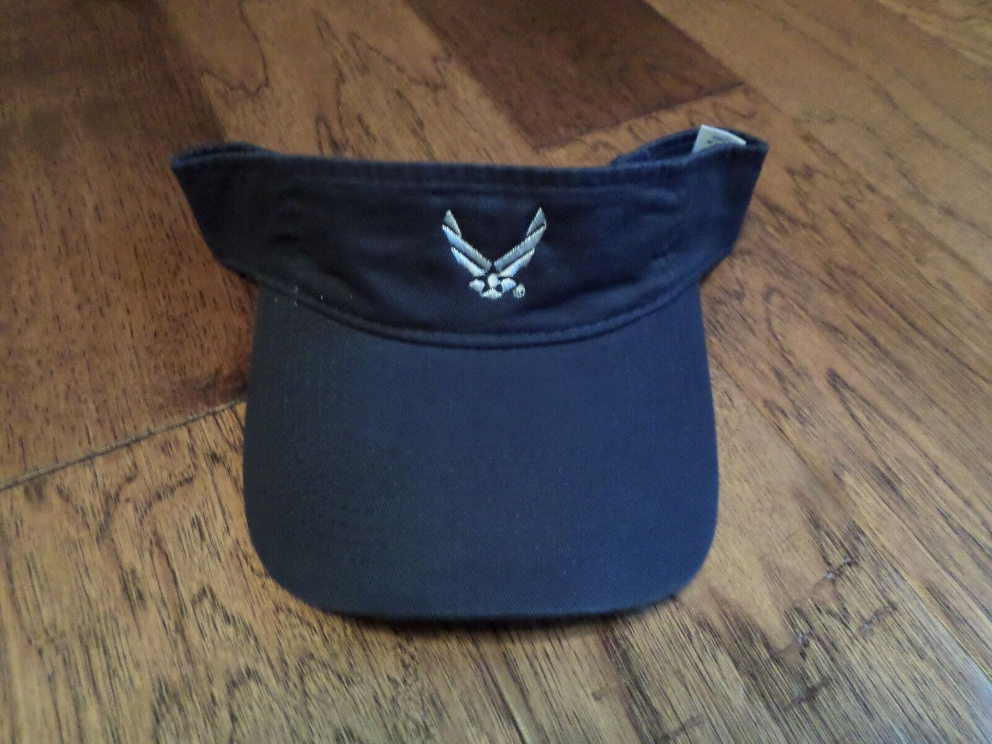 U.S AIR FORCE SUN VISOR CAP BLUE HAT WITH EMBROIDERED AIR FORCE WINGS LOGO