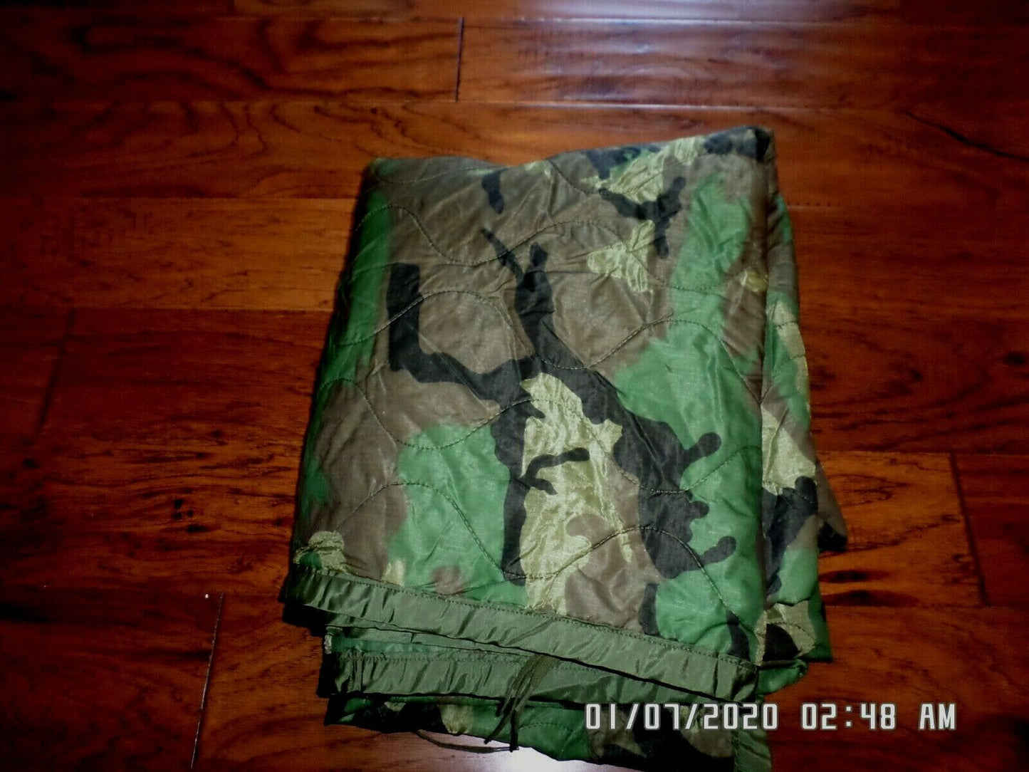 New Military style Wet Weather Rain Poncho Liner Woodland Camo Woobie Blanket