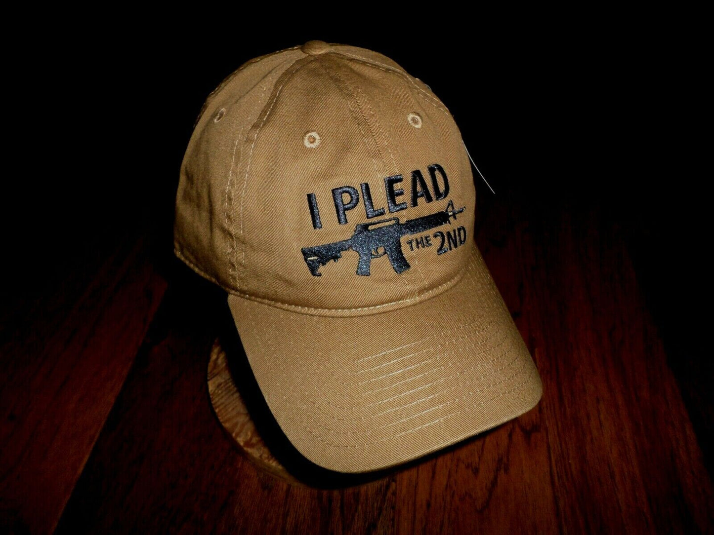 I Plead The 2nd Amendment Hat Embroidered  Polo Baseball Cap Relaxed Fit coyote