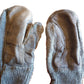 SWISS MILITARY WOOL MITTENS ARMY COLD WEATHER LEATHER PALMS SURPLUS