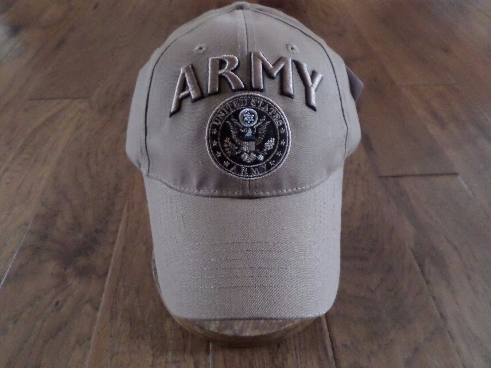 U.S MILITARY COYOTE BROWN ARMY HAT EMBROIDERED RAISED LETTERS OFFICIAL
