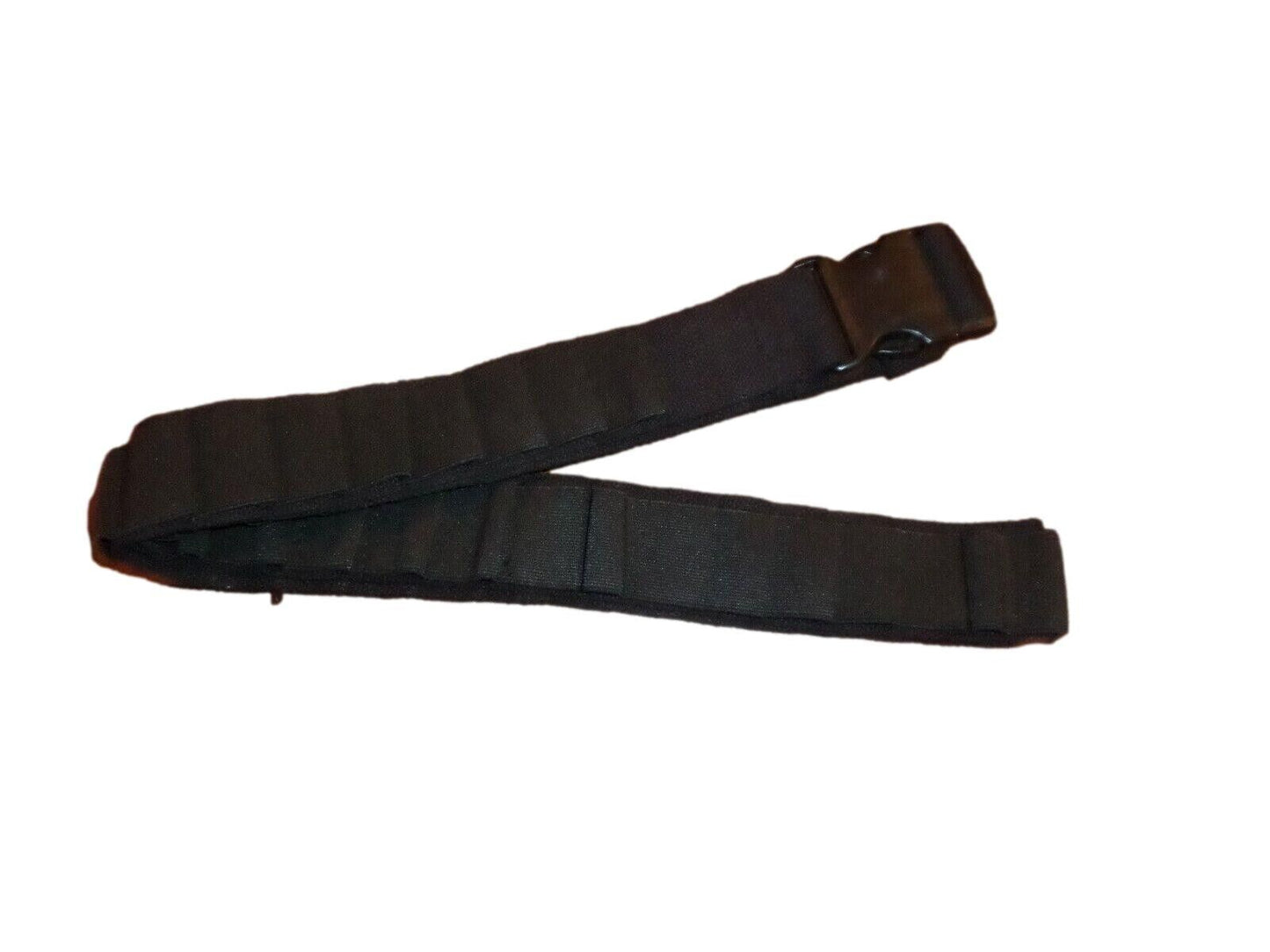 TACTICAL 48 SHELL SHOTGUN BANDOLEER BLACK WITH BLACK ELASTIC FITS ANY GAUGE