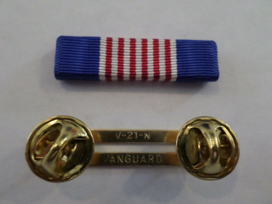 ARMY SOLDIERS MEDAL RIBBON WITH BRASS RIBBON HOLDER US MILITARY ISSUE VETERAN