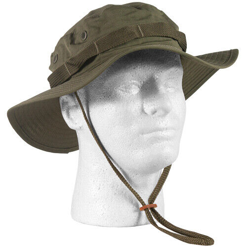 OD GREEN VIETNAM MILITARY TYPE II JUNGLE BOONIE HAT REPRODUCTION MEDIUM 7 1/4