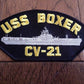 USS BOXER CV-21 U.S NAVY SHIP HAT PATCH CARRIER U.S.A MADE HEAT TRANSFER