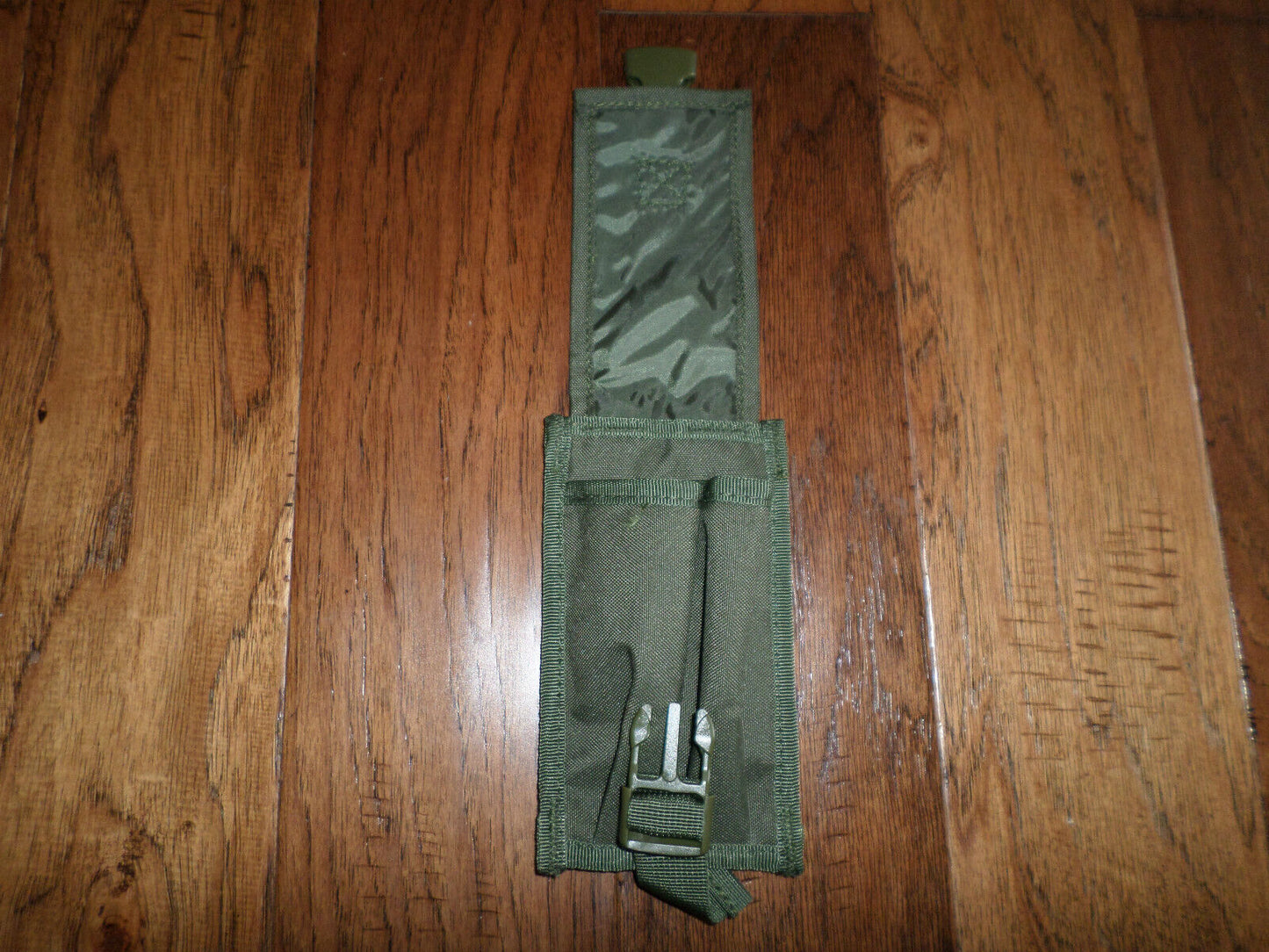 9MM TACTICAL DUAL MAG CLIP POUCH 9 MM QUICK RELEASE GREEN NYLON