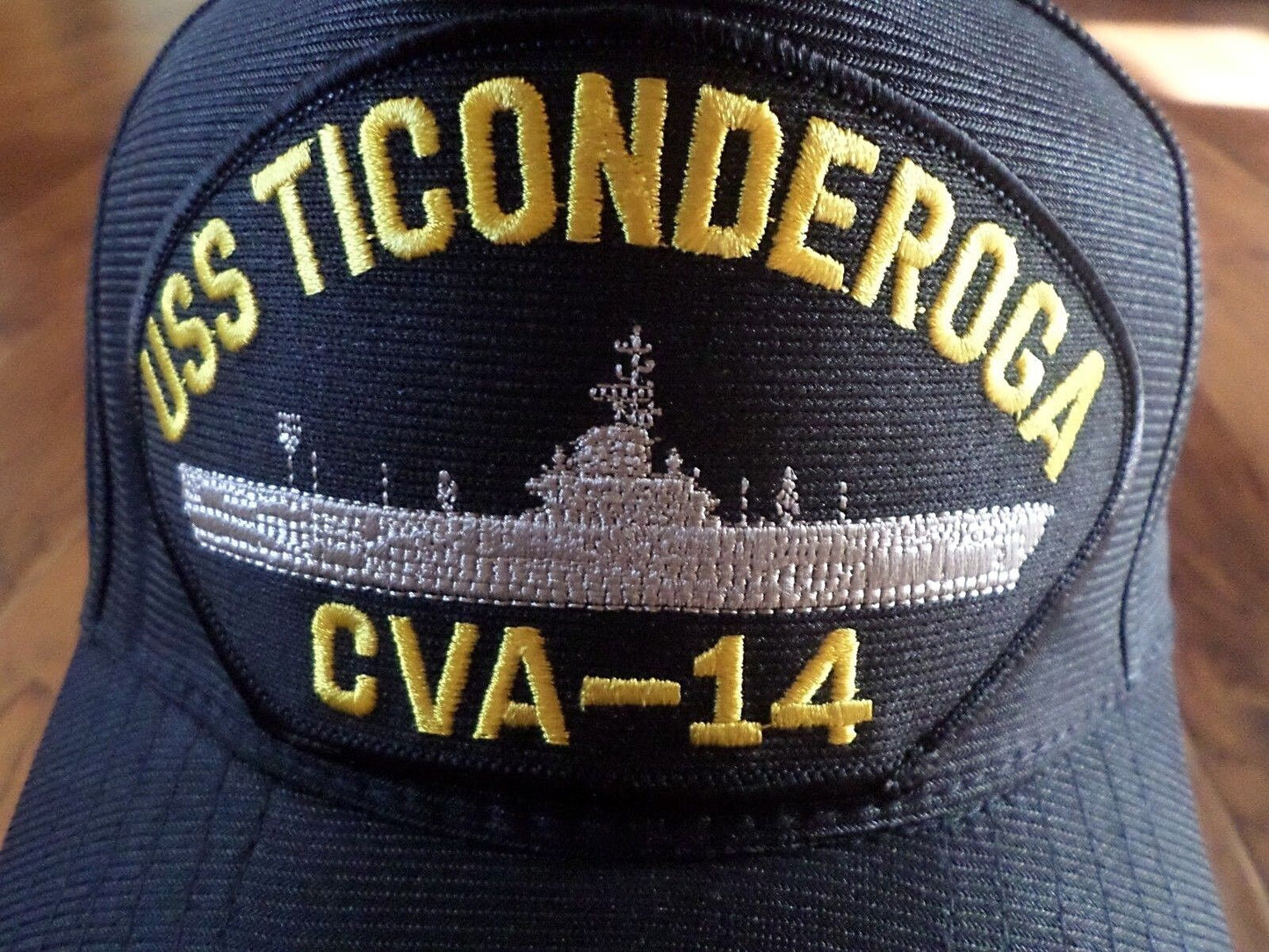 USS TICONDEROGA CVA-14 U.S NAVY SHIP HAT OFFICIAL U.S MILITARY BALL CAP USA MADE