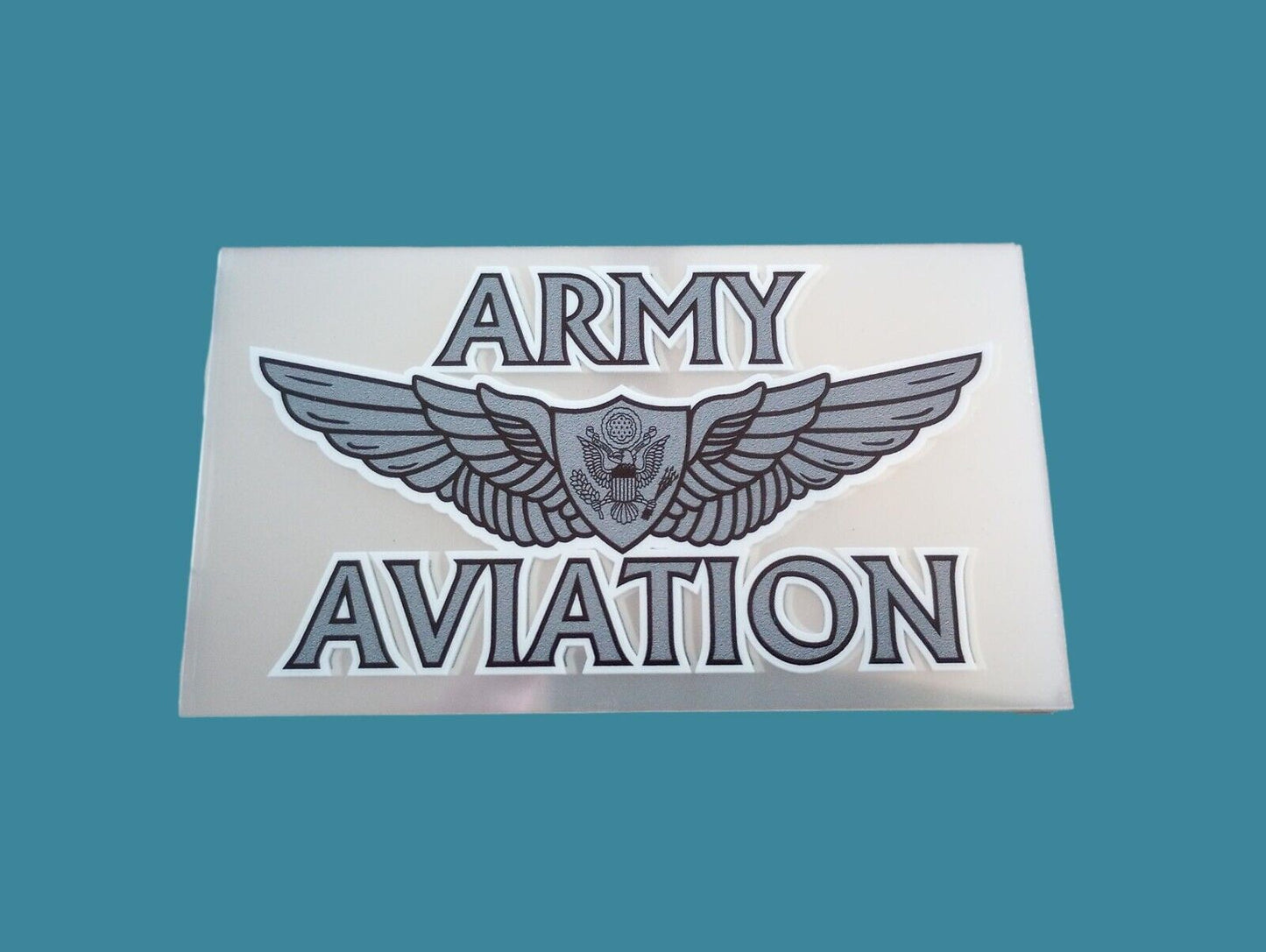 U.S MILITARY ARMY AVIATION WINGS BADGE WINDOW DECAL STICKER 5" X 2.75"