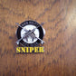 SNIPER ONE SHOT ONE KILL HAT PIN LAPEL PIN DOUBLE POST CLUTCH BACK