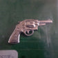 38 REVOLVER PISTOL HAT PIN LAPEL PIN TIE TAC SILVER IN COLOR USA MADE