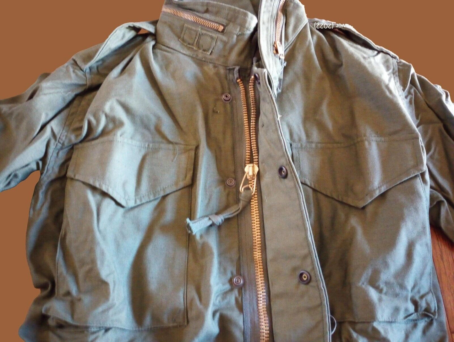 Vintage OD Green U.S Military Field Jacket Brass Zipper NOS USA Made