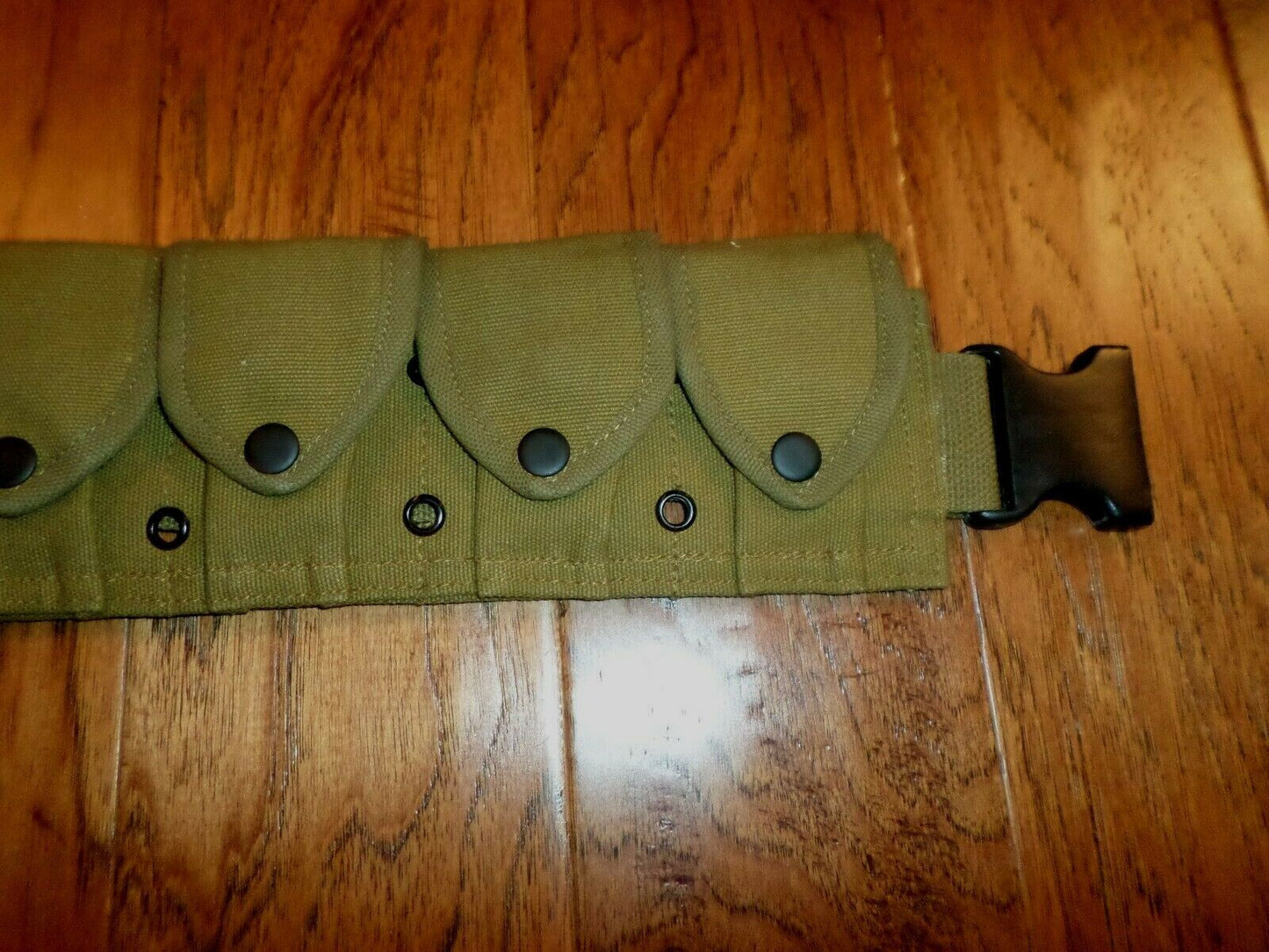 MILITARY STYLE CARTRIDGE BELT 10 POCKET QUICK RELEASE BUCKLE OD GREEN