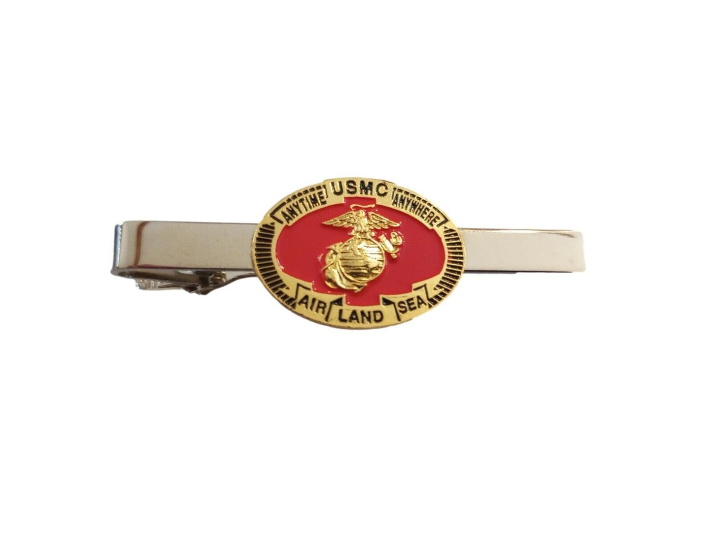 U.S MILITARY MARINE CORPS TIE BAR OR TIE TAC CLIP ON TYPE USMC AIR LAND SEA