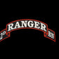 U.S MILITARY ARMY RANGER 2nd BATALLION ROCKER WINDOW DECAL STICKER 4.00" X 1.25"