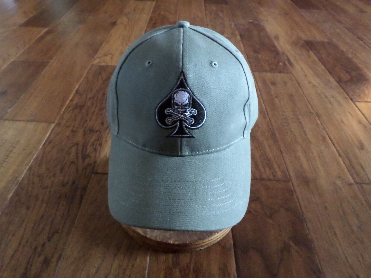 New Polo Style Death Spade Embroidered OD Green Baseball Hat Cap