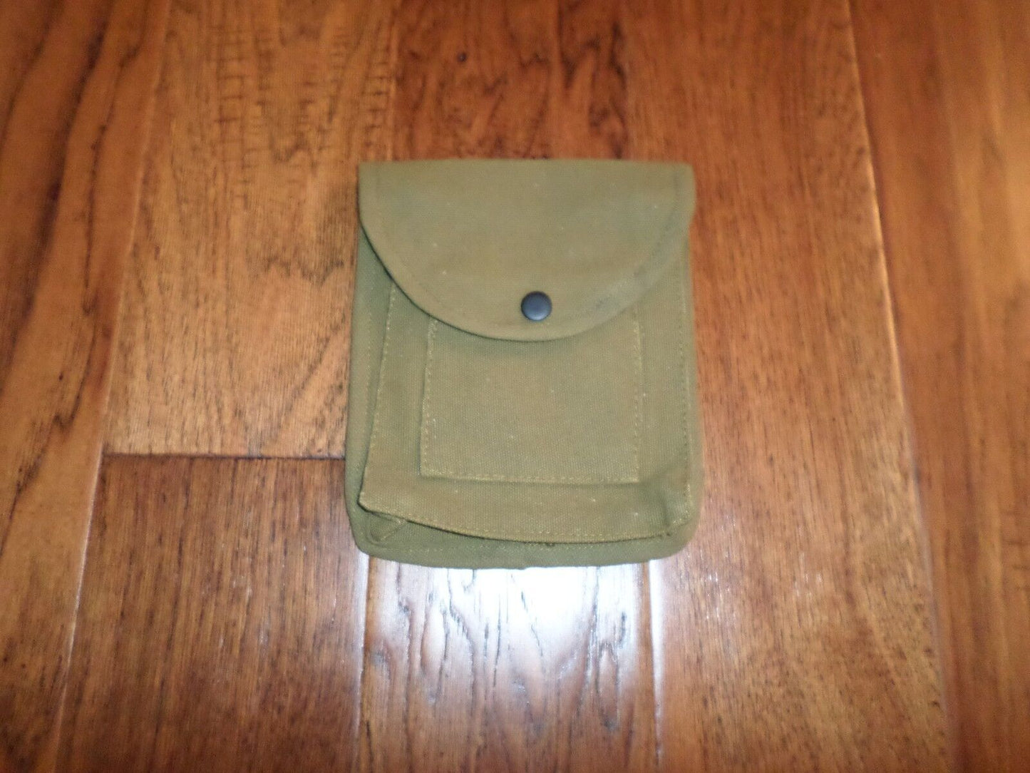 UTILITY BELT POUCH  OD GREEN COTTON CANVAS SNAP CLOSURE 7X6X2