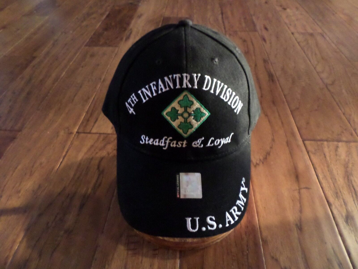 U.S ARMY 4TH INFANTRY DIVISION HAT MILITARY BASEBALL CAP STEADFAST & LOYAL