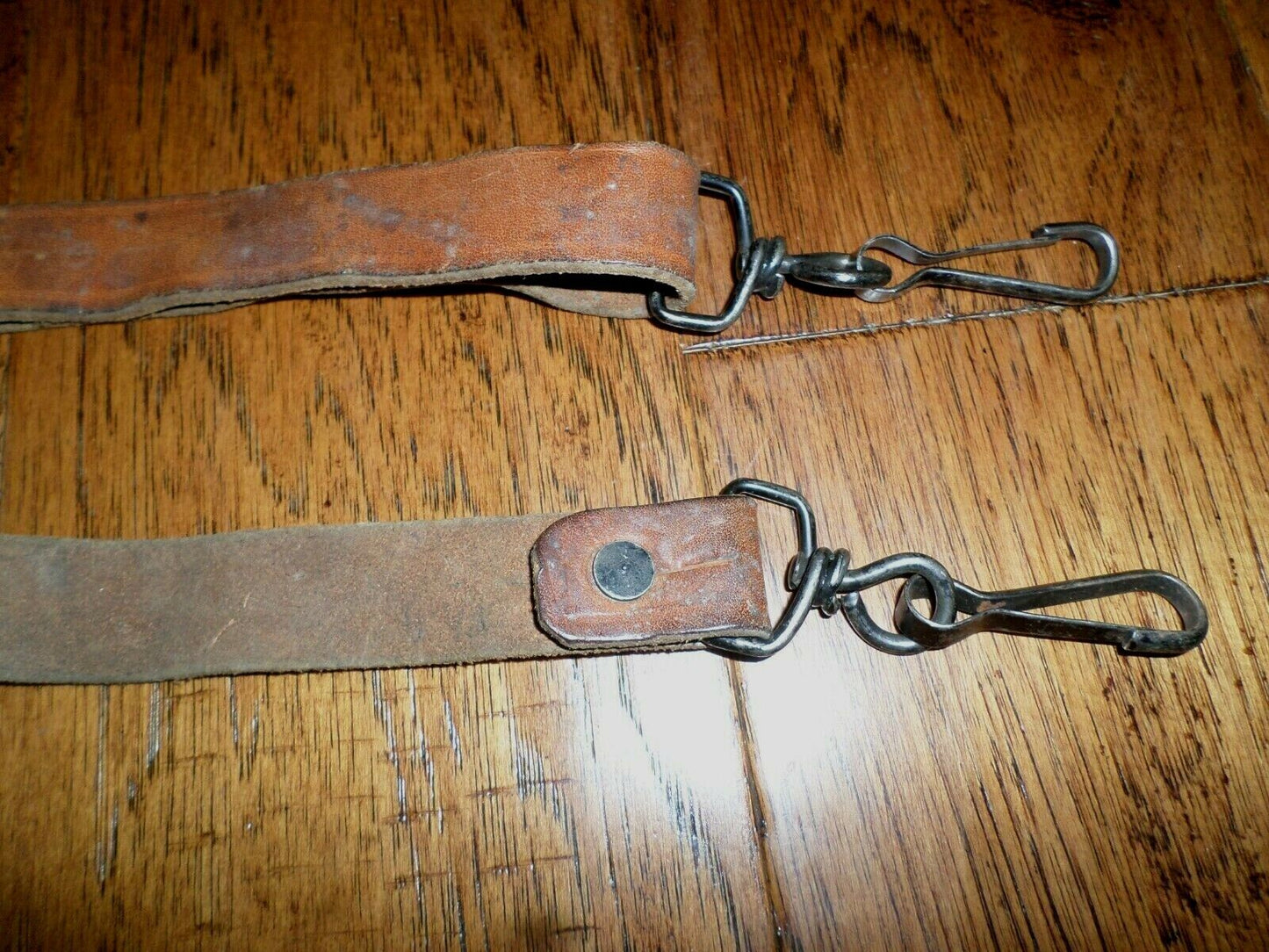 GENUINE FRENCH MILITARY MAT BROWN LEATHER RIFLE SLING ARMY MAS RIFLE 49 & 49/54