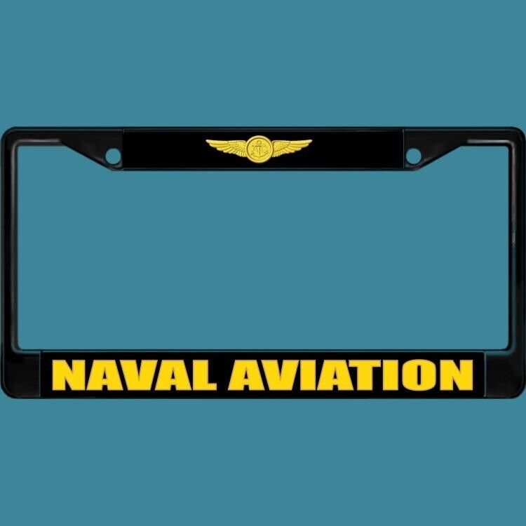 U.S NAVY AIR CREW NAVAL AVIATION METAL LICENSE PLATE FRAME NEW SEALED