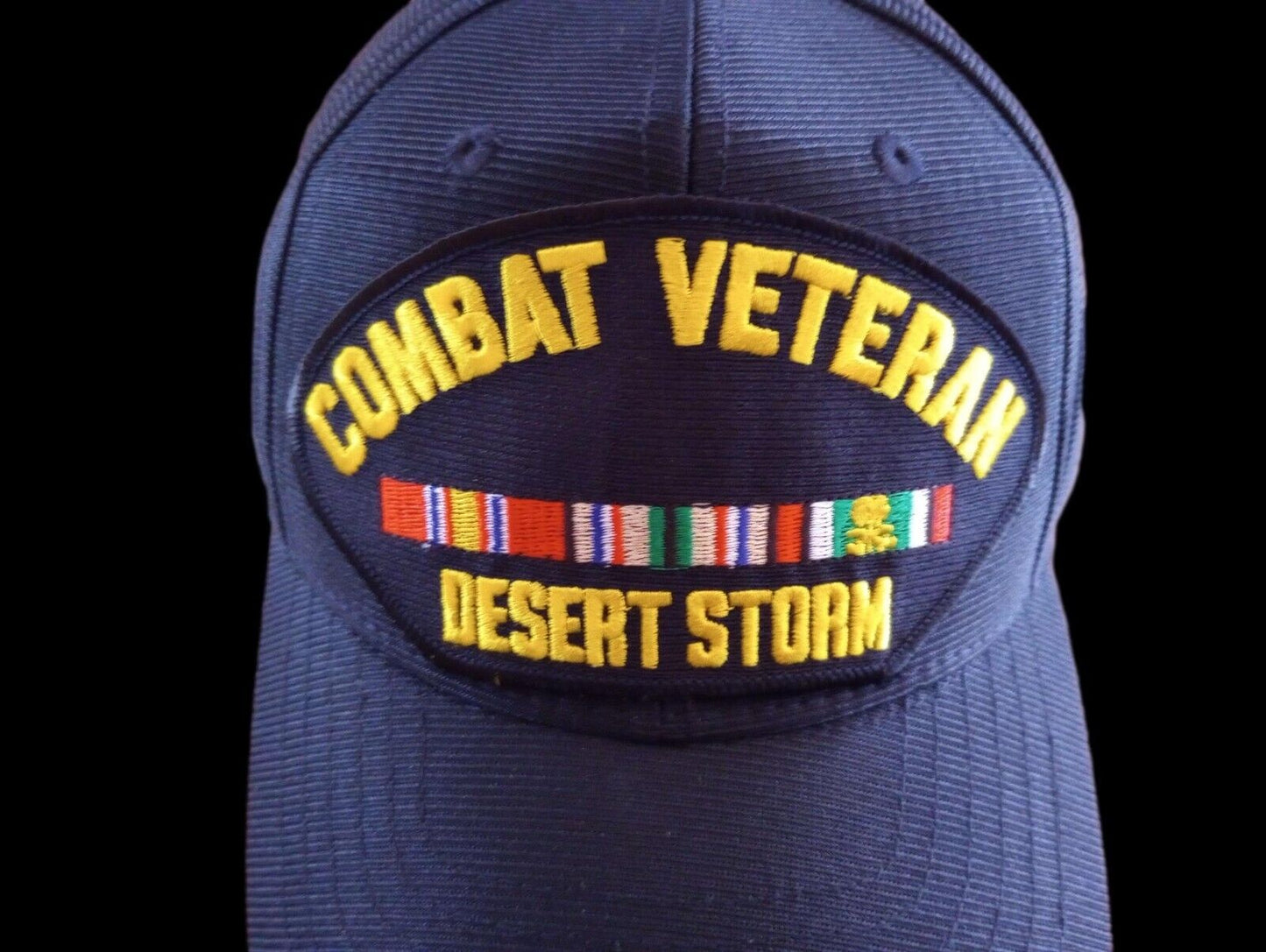 DESERT STORM COMBAT VETERAN HAT OFFICIAL U.S MILITARY BALL CAP U.S.A MADE