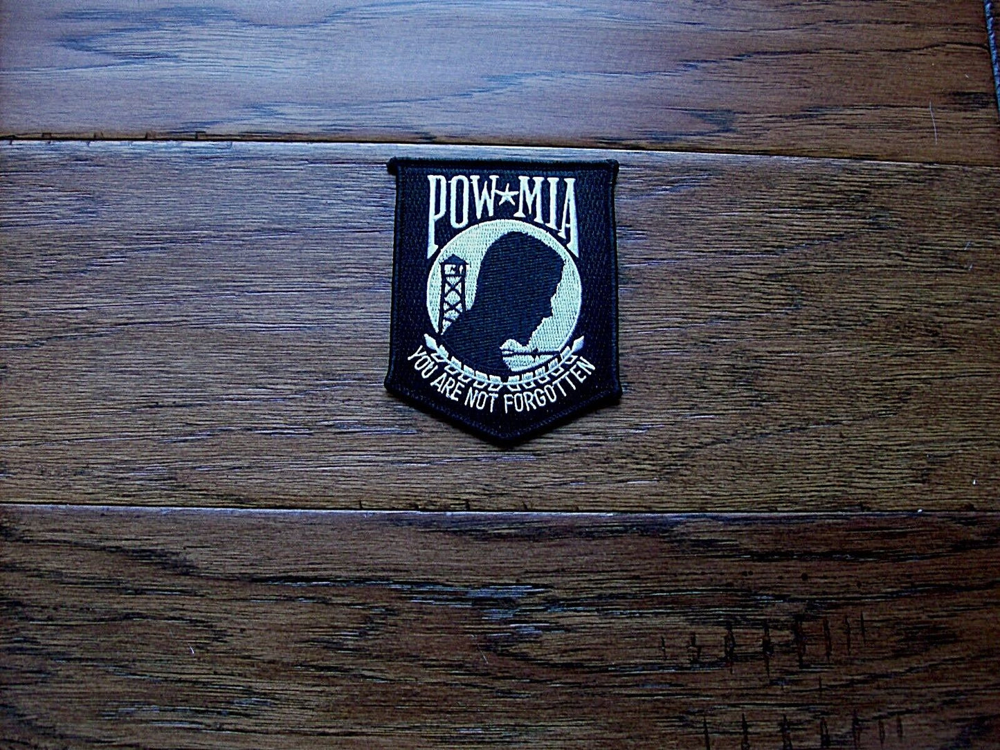 U.S. MILITARY POW/MIA PATCH  PRISONER OF WAR MISSING IN ACTION 4" X 3"