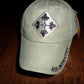 U.S ARMY 4TH INFANTRY DIVISION HAT MILITARY BASEBALL CAP OD GREEN STONE WASHED