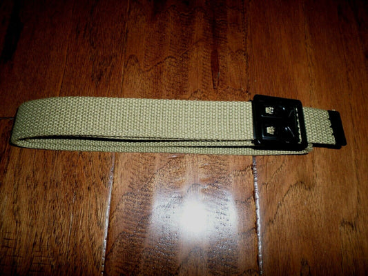 WWII U.S MILITARY REPRODUCTION KHAKI WEB TROUSER BELT SIZE 40 OPEN FACE BUCKLE