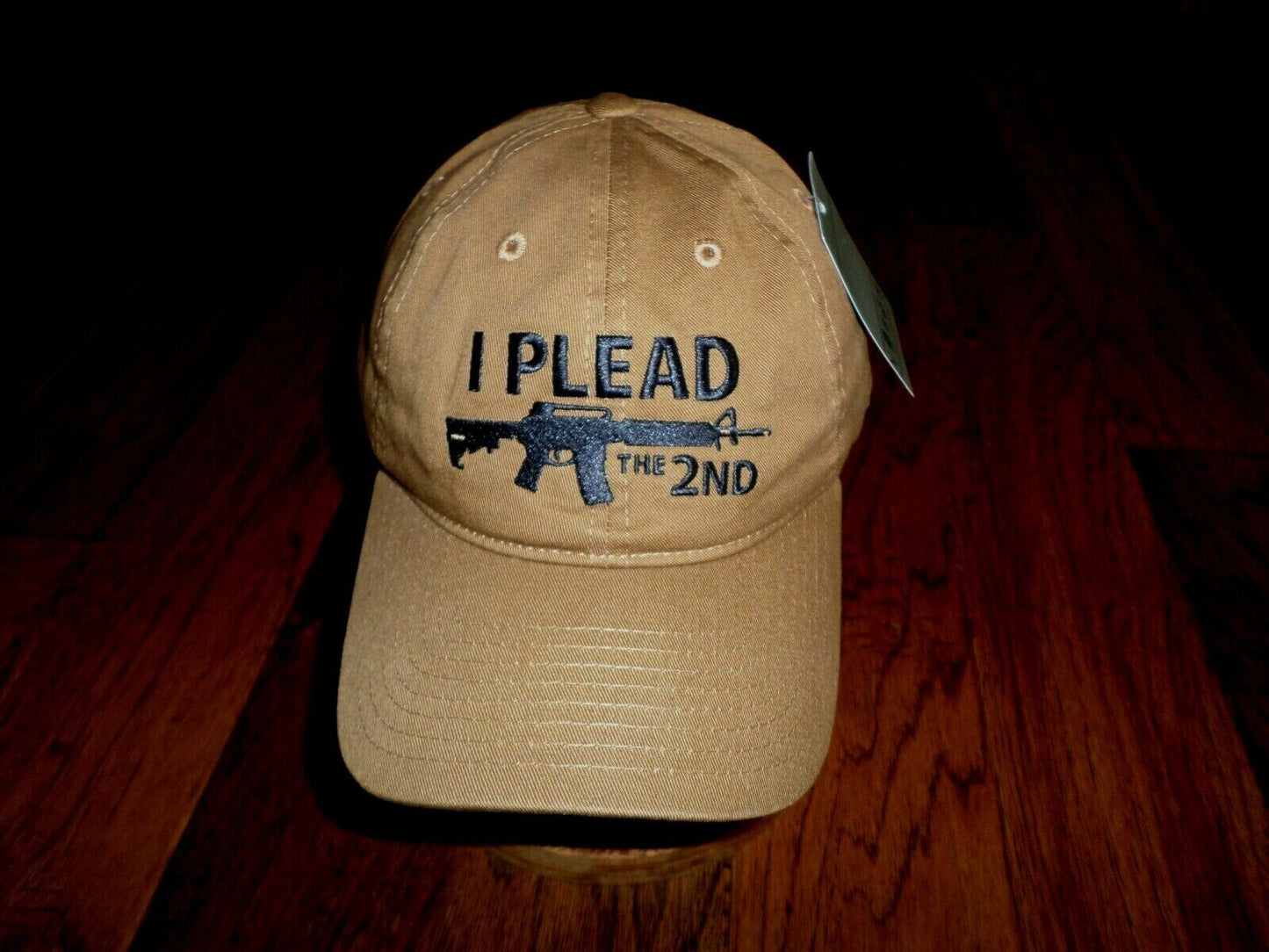 I Plead The 2nd Amendment Hat Embroidered  Polo Baseball Cap Relaxed Fit coyote