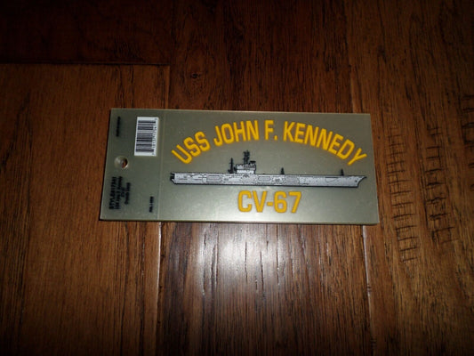 U.S MILITARY NAVY SHIP USS JOHN F. KENNEDY CV-67 WINDOW DECAL BUMPER STICKER