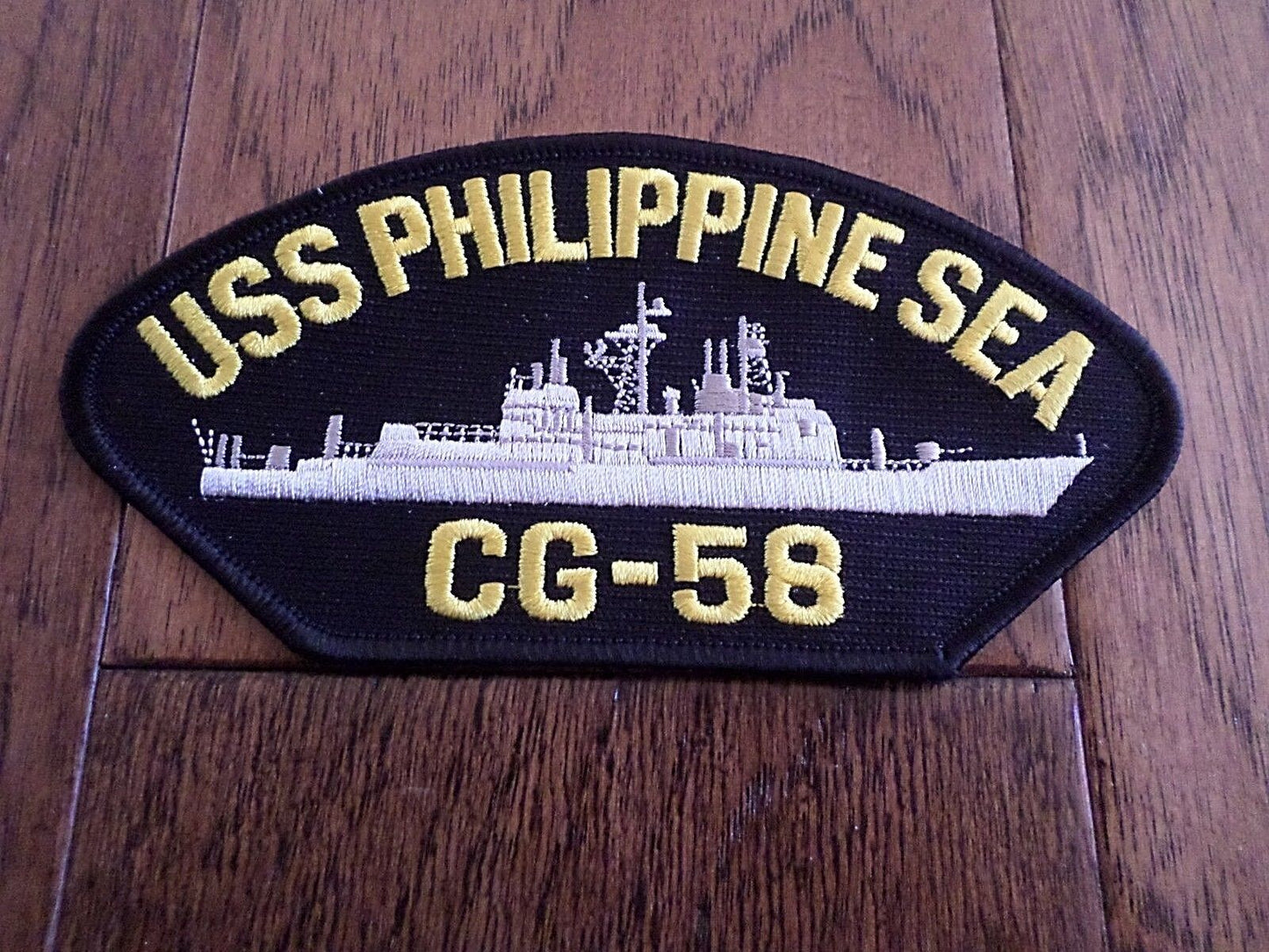 U.S NAVY SHIP HAT PATCH USS PHILIPPINE SEA CG-58 PATCH USA MADE HEAT TRANSFER