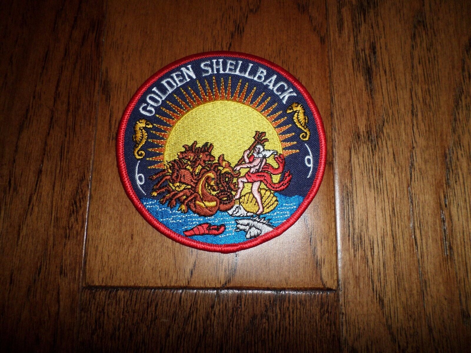 U.S.MILITARY NAVY GOLDEN SHELLBACK PATCH 4 1/2