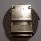 US MILITARY GRADE KHAKI HEAVY WEB BELT WITH 1st CAVALRY BRASS BUCKLE U.S.A MADE