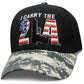 I CARRY THE 2nd AMENDMENT 6 PANEL CAP EMBROIDERED HAT DIGITAL CAMOUFLAGE BILL