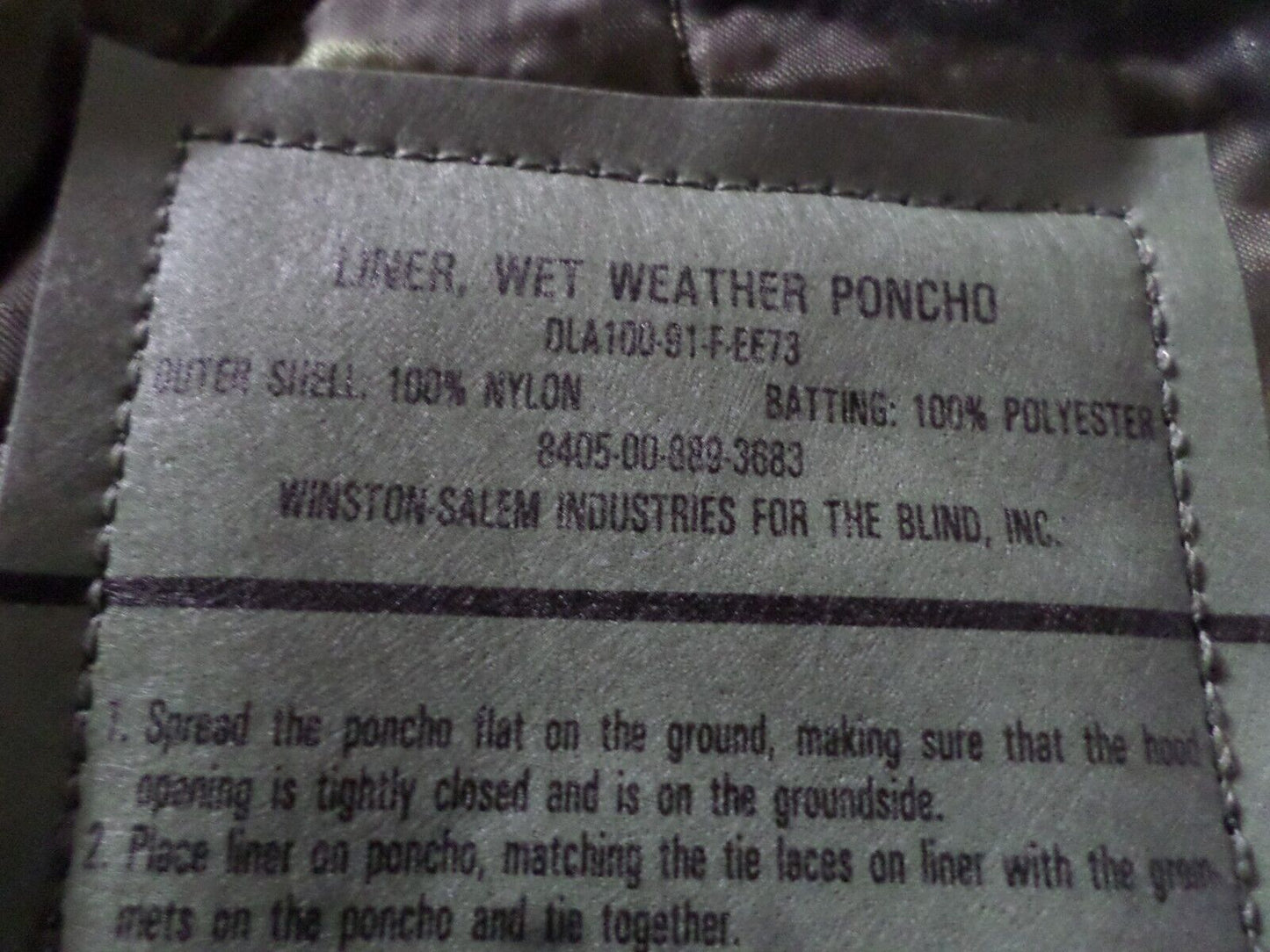 Military Issue Woodland Poncho Liner Woobie Blanket Army USMC New