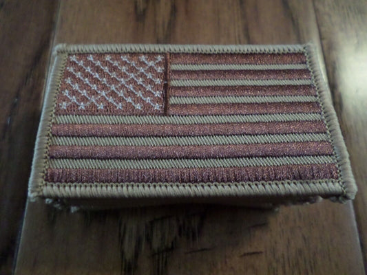 U.S AMERICAN FLAG ARM PATCH DESERT CAMO SAND BROWN ARMY MARINES AIR FORCE NAVY