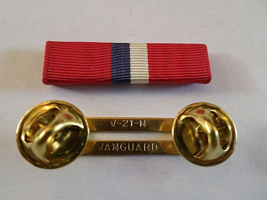 PHILIPPINE LIBERATION RIBBON WITH BRASS RIBBON HOLDER U.S MILITARY VETERAN