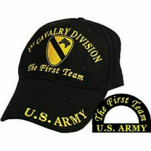 U.S. MILITARY ARMY 1st CAVALRY HAT EMBROIDERED MILITARY BALL CAP THE FIRST TEAM