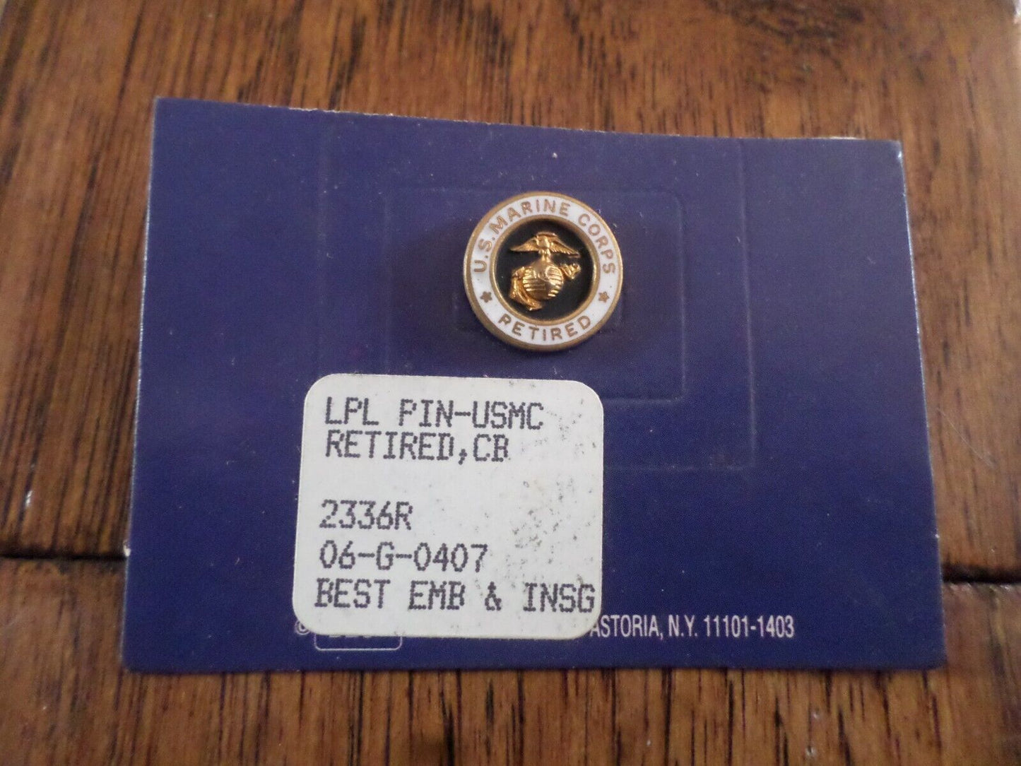 U.S MILITARY MARINE CORPS RETIRED LAPEL PIN TIE TAC EGA USMC USA MADE