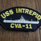 USS INTREPID CVA-11 U.S NAVY CARRIER SHIP HAT PATCH U.S.A MADE HEAT TRANSFER