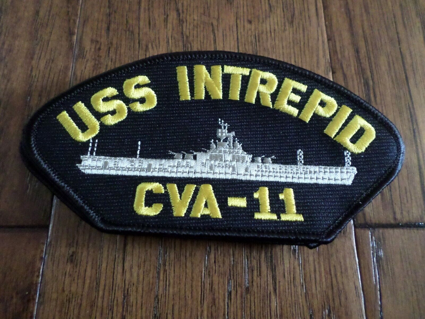 USS INTREPID CVA-11 U.S NAVY CARRIER SHIP HAT PATCH U.S.A MADE HEAT TRANSFER