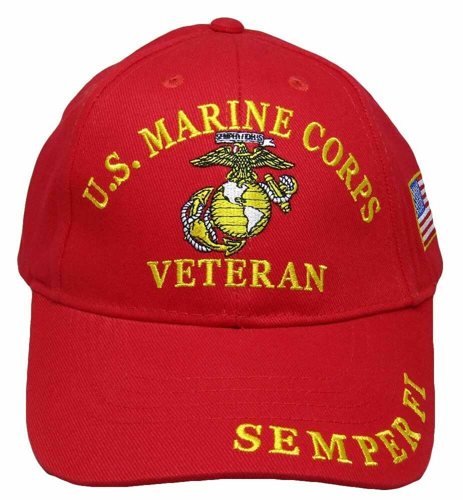 U.S Military Marine Corps Veteran Semper FI USMC Licensed Baseball Hat Cap