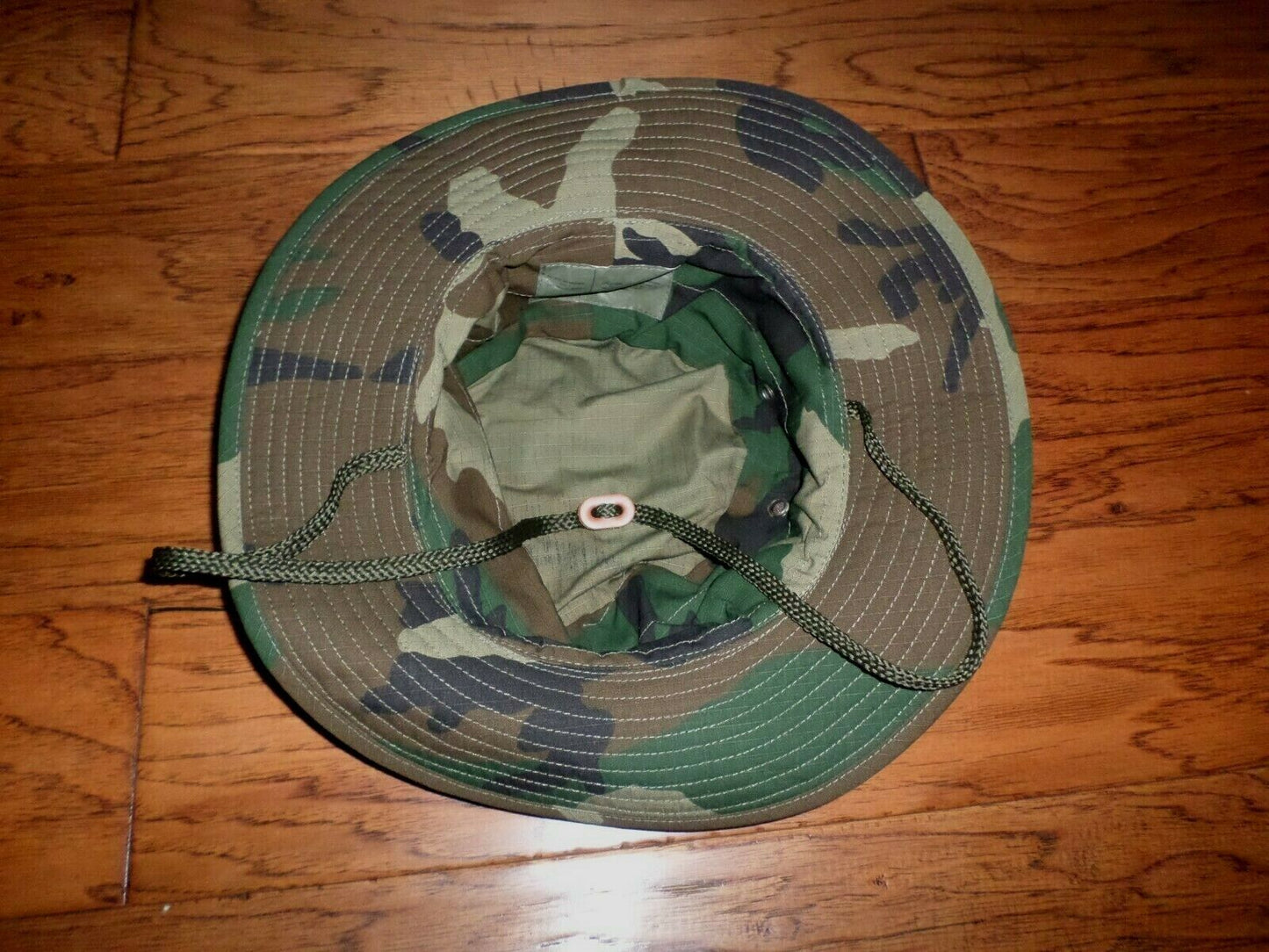 U.S MILITARY STYLE HOT WEATHER BOONIE HAT WOODLAND CAMOUFLAGE RIP-STOP LARGE