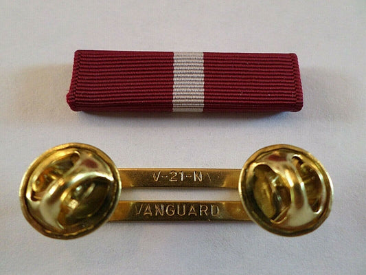 COAST GUARD GOOD CONDUCT RIBBON WITH BRASS RIBBON HOLDER VETERAN