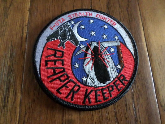 U.S. MILITARY AIR FORCE STEALTH FIGHTER SQUADRON PATCH 117A REAPER KEEPER