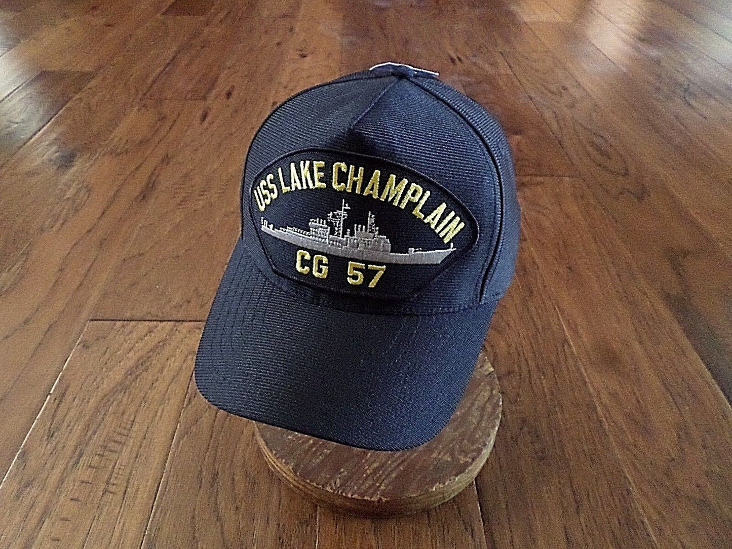 USS LAKE CHAMPLAIN CG 57 U.S NAVY SHIP HAT OFFICIAL MILITARY BALL CAP U.S.A MADE