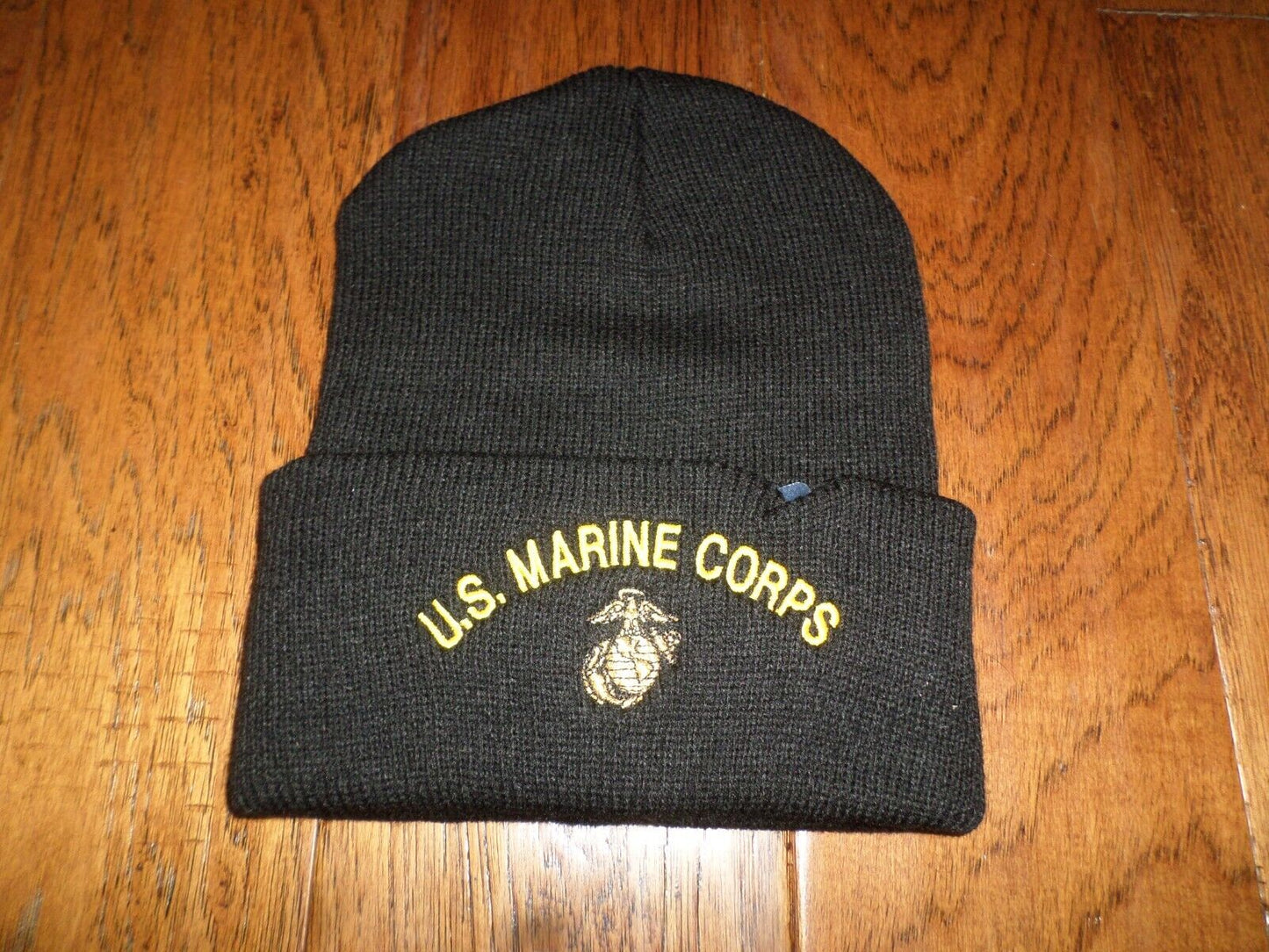 U.S MILITARY STYLE MARINE CORPS EGA BEANIE 2 PLY COLD WEATHER WATCH CAP USMC