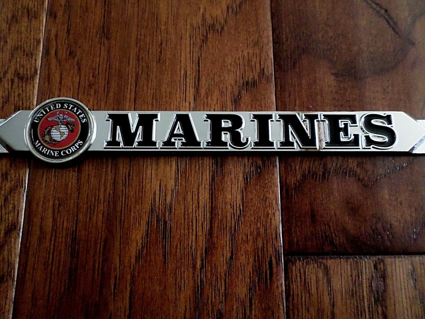 U.S MARINE CORPS RETIRED USMC HEAVY DUTY 3D METAL LICENSE PLATE FRAME