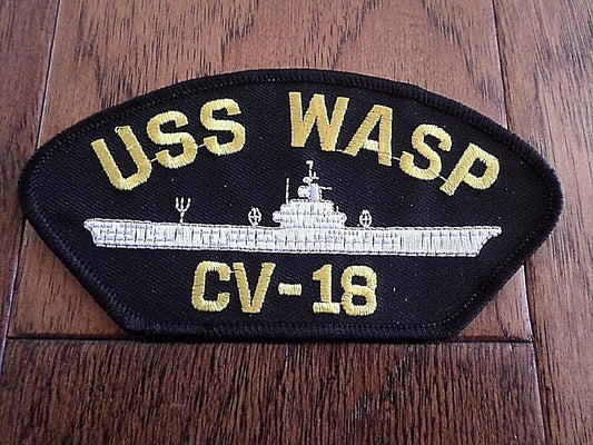 USS WASP CV-18 U.S NAVY SHIP HAT PATCH NAVY CARRIER U.S.A MADE HEAT TRANSFER