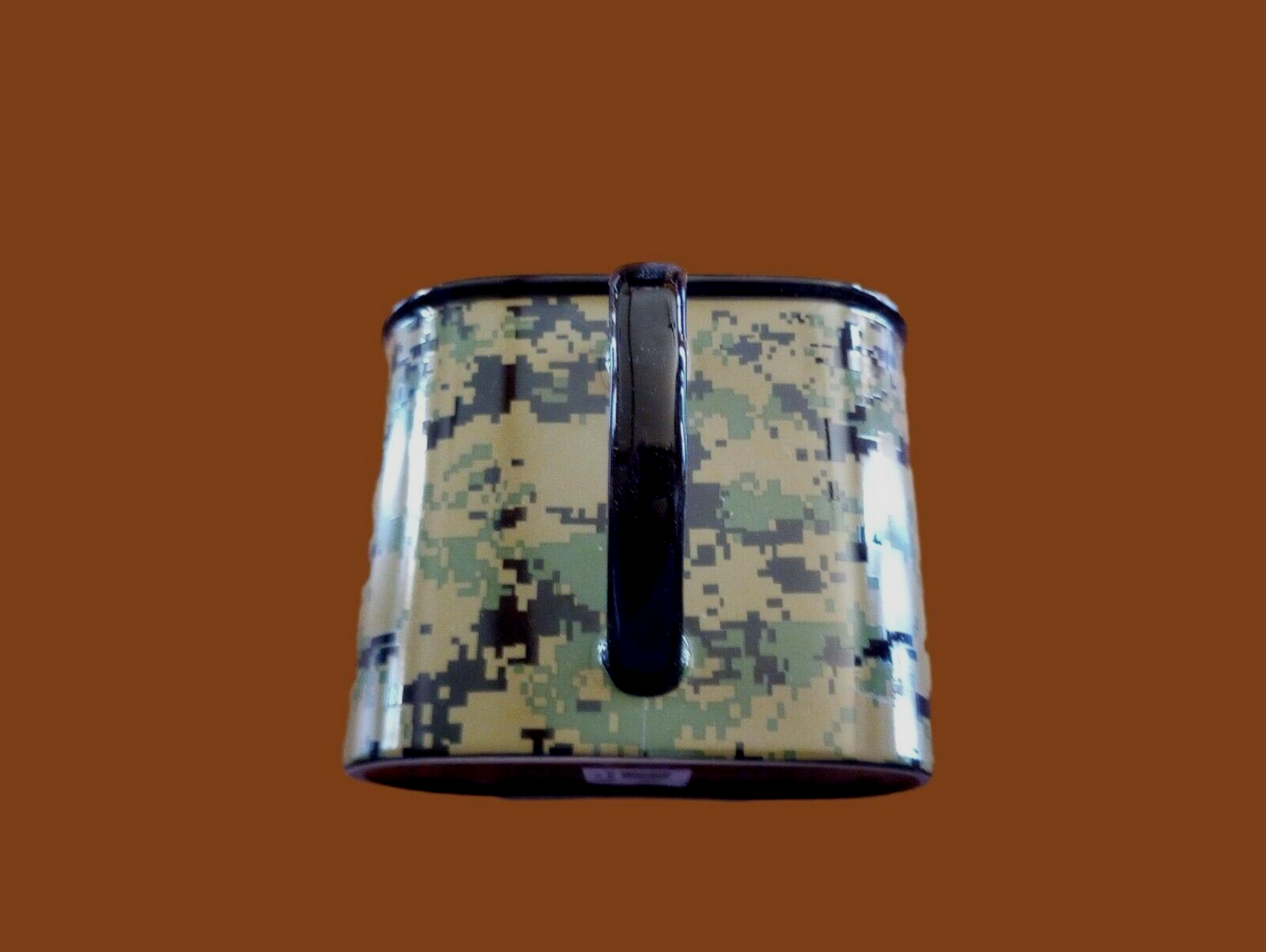 Marine Corps Canteen Cup Coffee Mug Ceramic Digital Woodland Camo USMC EGA