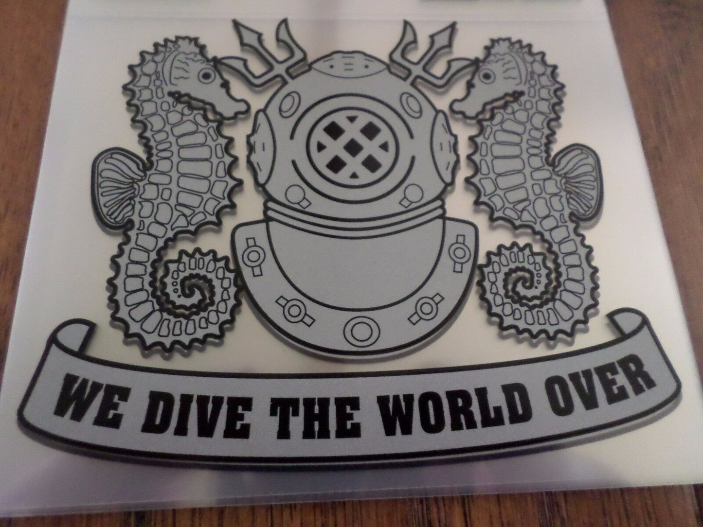 U.S MILITARY NAVY DEEP SEA DIVER WINDOW DECAL STICKER 5.25" X 4.25" INCHES